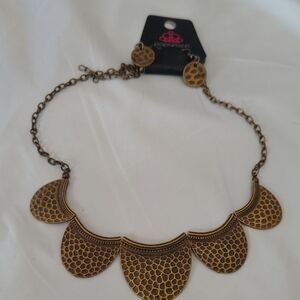 Paparazzi Bronze Statement Necklace Set